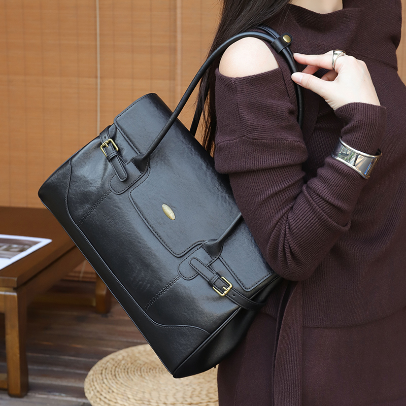 Luxury Bags Tote - Women's Top-grain leather Underarm Bag Ladies