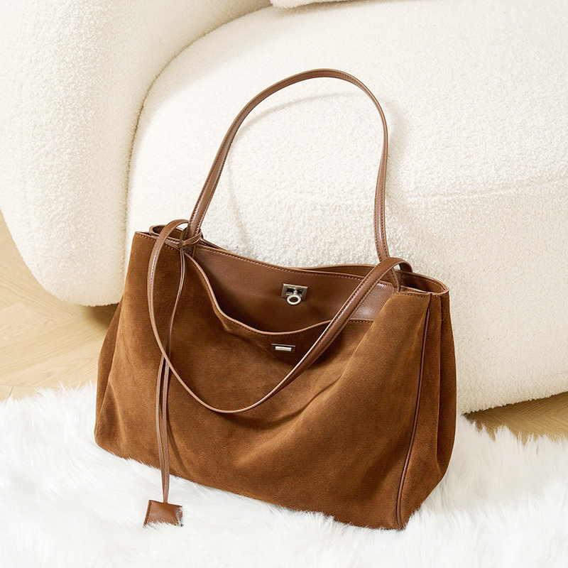 Luxury Bags Tote - First Layer Matte Cowhide Tote Bag
