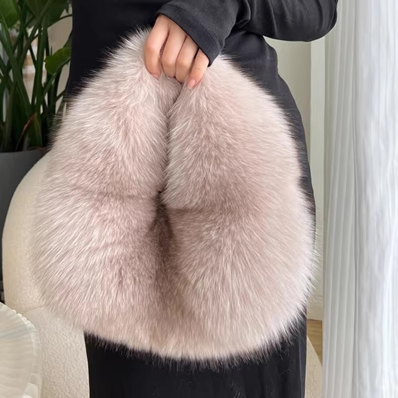 Luxury Bags Tote - Fashion Soft Plush Half Moon Bags